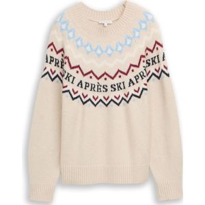 TOM TAILOR Trui  beige / lichtblauw / wijnrood / zwart