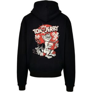 F4NT4STIC Sweatshirt 'Tom And Jerry Rocket Prank'  rood / zwart / wit