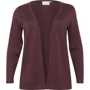 KAFFE CURVE Gebreid vest 'Farsia'  donkerbruin