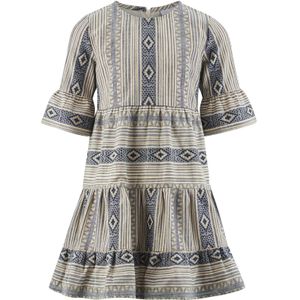 happy girls Jurk 'Hippie'  ecru / blauw denim