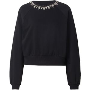 Only - ONLJETT L/S O-NECK EMB. BOX SWT - Sweatshirt - Zwart