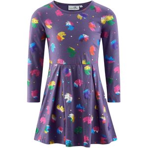 happy girls Jurk  azuur / geel / donkergroen / donkerlila