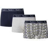 Pepe Jeans - PMU11194 - Boxershorts - Grijs en Marineblauw - 3-pack - Katoen