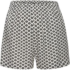 Lascana - Pyjamashort - Zwart/wit gedessineerd - Edel Alloverpatroon