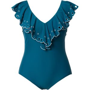 Ulla Popken Badpak  donkergroen