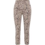 Only - Capri Broek - Crème / Camel / Zwart - Dierenprint - 7/8 Lengte