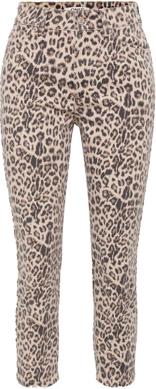 Only - Capri Broek - Crème - Dierenprint - 7/8 Lengte