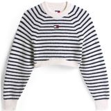 Tommy Jeans - Crop Badge Sweater - Wit