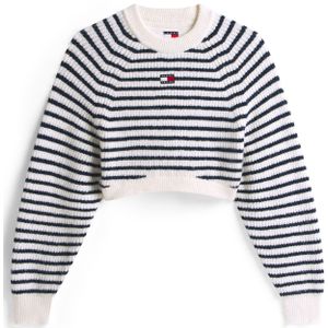 Tommy Jeans - Crop Badge Sweater - Wit