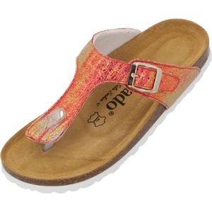 Palado by Sila Sahin Teenslipper 'Kos Disco'  goudgeel / lichtrood