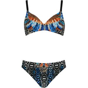 SUNFLAIR - Bikini - Blauw - T-shirt - Regular Fit