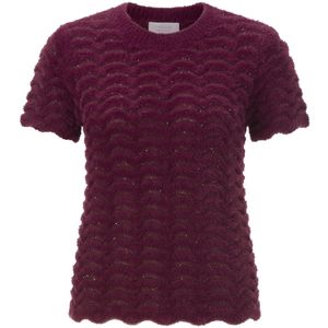 Rich & Royal - Gebreide Trui - Ruby Glow - Met Ronde Hals