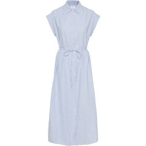 SAINT TROPEZ Blousejurk  lichtblauw / wit