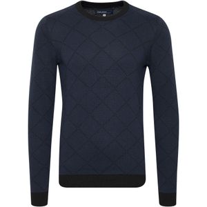 BLEND Trui 'Nison'  donkerblauw / zwart