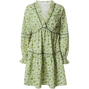 Warehouse Jurk  crème / groen / oranje / zwart