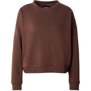 PIECES - PCCHILLI - Sweatshirt - Donkerbruin - Losse Pasvorm
