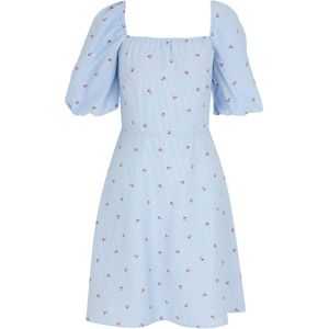 Vero Moda Tall Zomerjurk 'VMODETTE'  lichtblauw / spar / donkerrood / wit