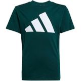 adidas - J BL TEE 160 - T-shirt - Aurora Ivy / White - 100% Katoen