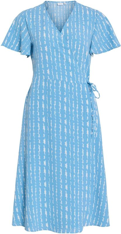 Vila - Lovie Wrap - Midi-jurk - Korte Mouwen