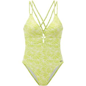 Look - Structuurpatroon - Badpak - Lime - Zonder Beugels - Verwijderbare Softcups