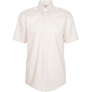Seidensticker - Businessoverhemd - Zand - Regular 1/2 Kentkraag - Strepen