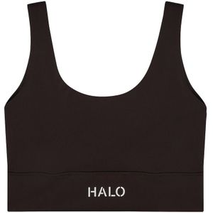 HALO Sporttop  chocoladebruin / wit