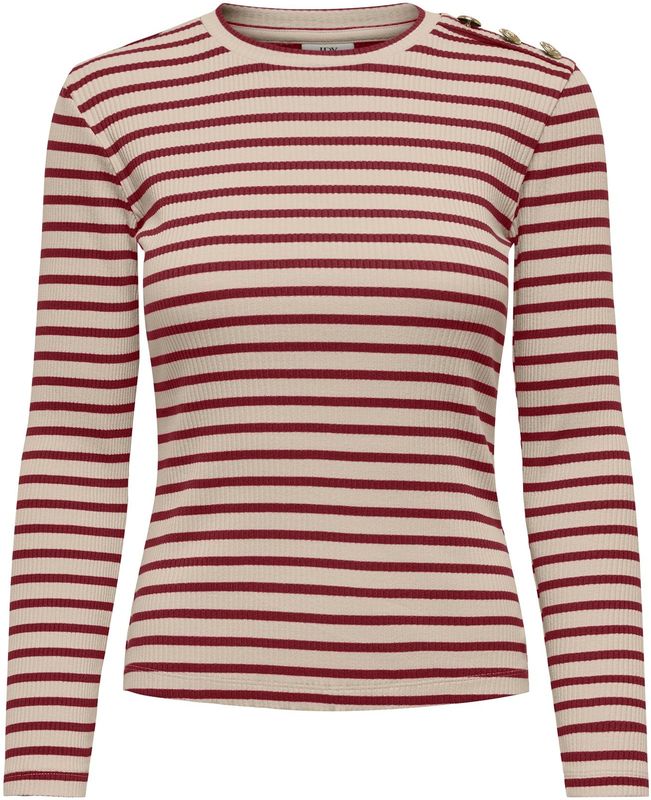 JDY Shirt 'JDYKATO'  beige / rood