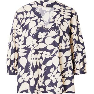 Tunika - Marineblauw - 100% Katoen - Gebloemd