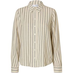SELECTED Blouse 'SLFVIVA'  beige / zwart