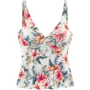 Look - Gebloemd Beugelbikini - Crème - Recycling-Polyamide