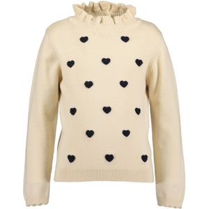 Blue Seven - Gebreide Trui - Kiezel - Lange Mouwen - Hoog Gesloten Hals