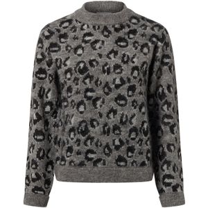 Marie Lund Trui  grijs gemêleerd / zwart