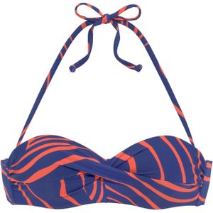 BUFFALO Bikinitop 'Buffalo'  donkerblauw / oranje