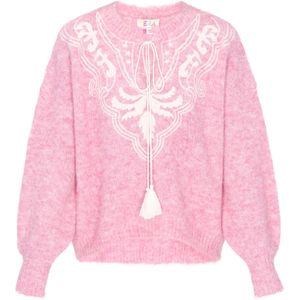 IZIA Trui  rosa / wit