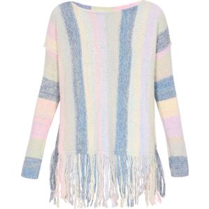 ebeeza Trui  blauw / lichtgeel / lichtroze