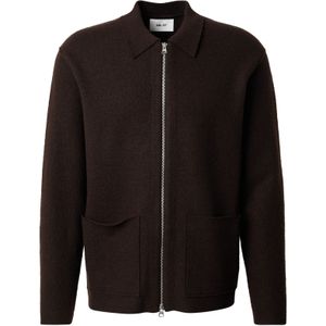 NN07 Gebreid vest 'Jonas'  donkerbruin