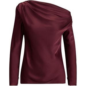 Regular fit blouse in one shoulder-look, model ''HASBRIN'