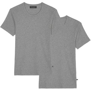 Marc O'Polo - T-shirt Iconic Rib - Aansluitend - 946 Nordic Gr - Set van 2