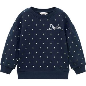 MANGO KIDS Sweatshirt 'SWEETSET'  navy / lichtgroen / wit