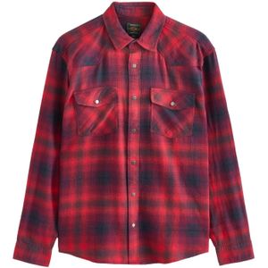 Next Overhemd  rood / merlot / zwart