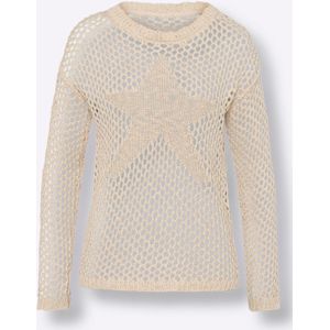 heine - Gebreide Trui - Zand - 100% Katoen