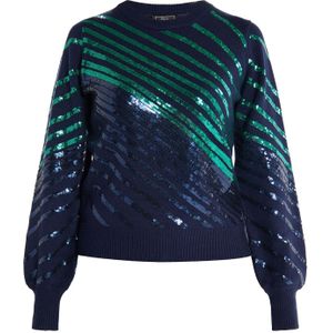 faina Trui 'Ikita'  marine / groen