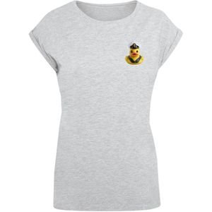 F4NT4STIC Shirt 'Rubber Duck Captain'  geel / grijs / oranje / zwart / wit