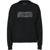 PIECES Sweatshirt 'PCRISSO'  zwart / wit