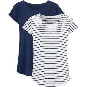 Cellbes of Sweden Top  marine / wit