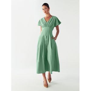 Willa Jurk 'JUNE MIDI DRESS'  groen