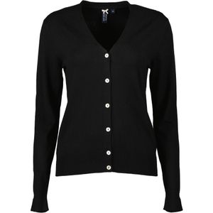 BLUE SEVEN - Gebreid Vest - Zwart - V-hals - Lange Mouw