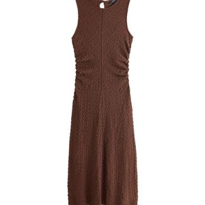 Next Jurk  chocoladebruin