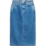 Rok - KAALYKE - Strokenrok - Denim - 3/4 Lengte, Normale Pasvorm, Ritssluiting, 5-Pocket-Style