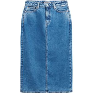 Rok - KAALYKE - Strokenrok - Denim - 3/4 Lengte, Normale Pasvorm, Ritssluiting, 5-Pocket-Style